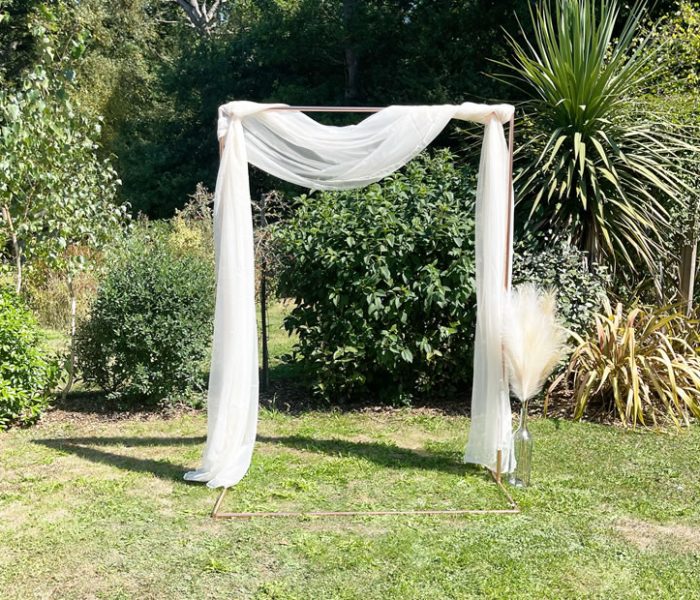 Copper backdrop wedding decor Berkshire
